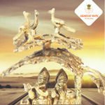 Krishna Idol Statue Standing Under Tree with peacock and cow - Image 3