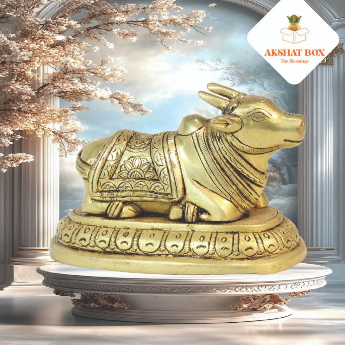 Brass Nandi Engraved - Image 4