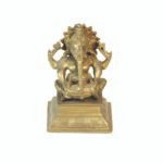 Brass Antique  Ganesh Idol with dholak - Image 2