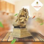 Brass Antique  Ganesh Idol with dholak - Image 4