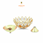 BRASS AND CRYSTAL AKHAND DIYA - Image 4