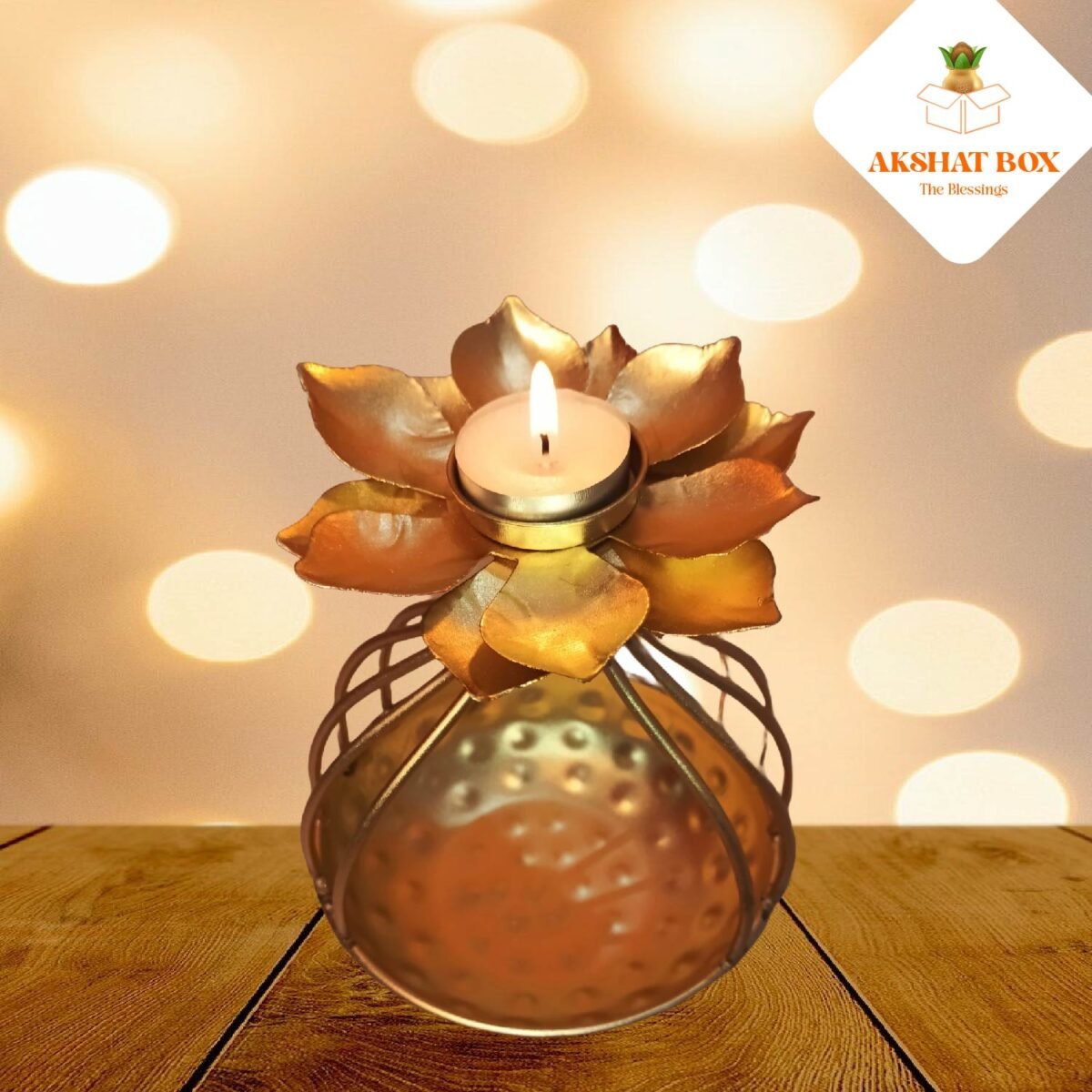 URLI BOWL LOTUS SHAPE TEA LIGHT HOLDER - Image 6