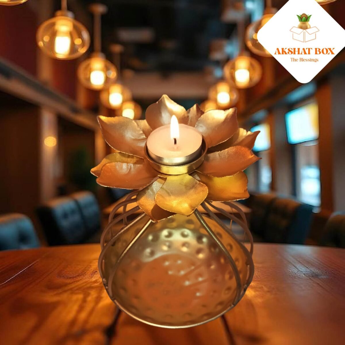 URLI BOWL LOTUS SHAPE TEA LIGHT HOLDER - Image 5