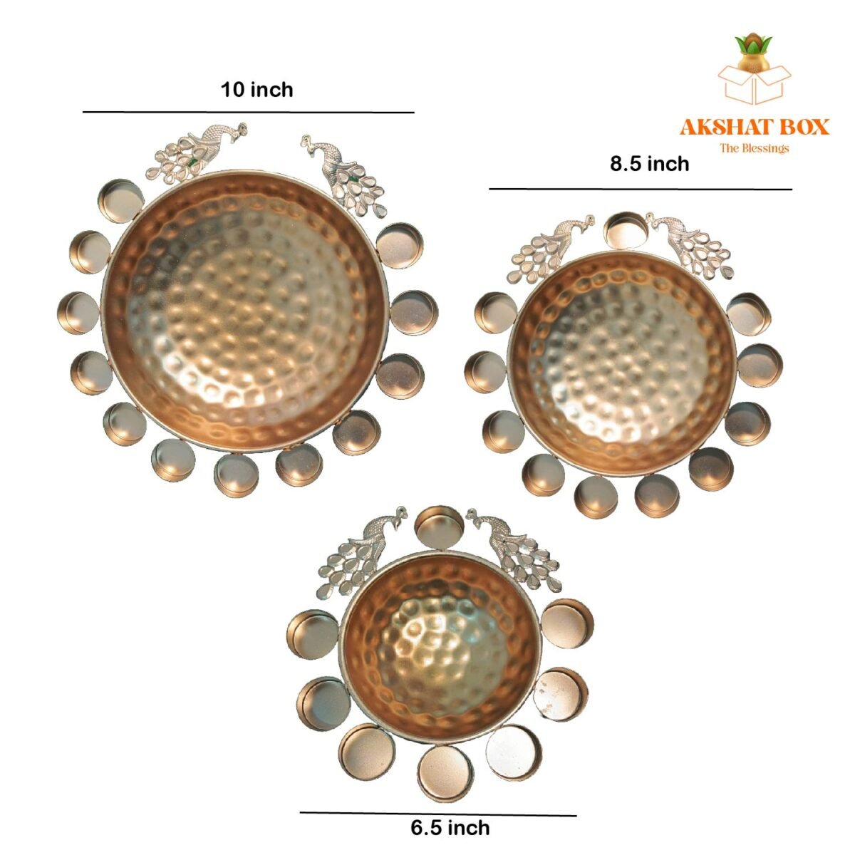 Handcrafted Golden Peacock Urli Bowl Diya – A Symbol of Elegance & Tradition ✨ - Image 6