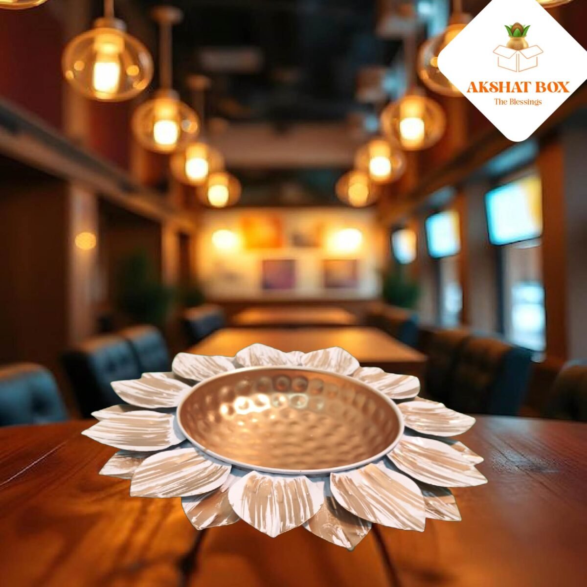 WHITE LOTUS BRASS  URLI - Image 5