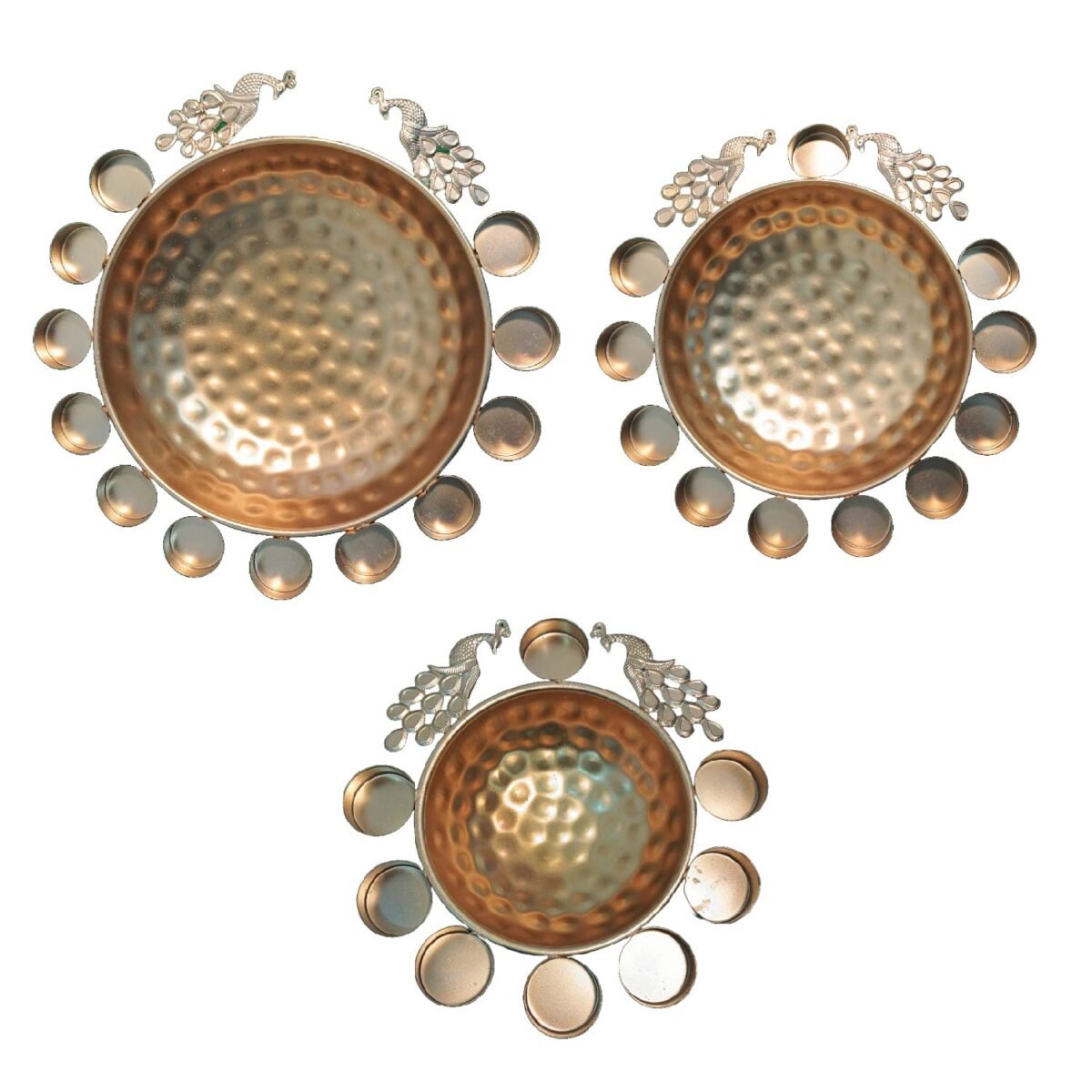 Handcrafted Golden Peacock Urli Bowl Diya – A Symbol of Elegance & Tradition ✨ - Image 5
