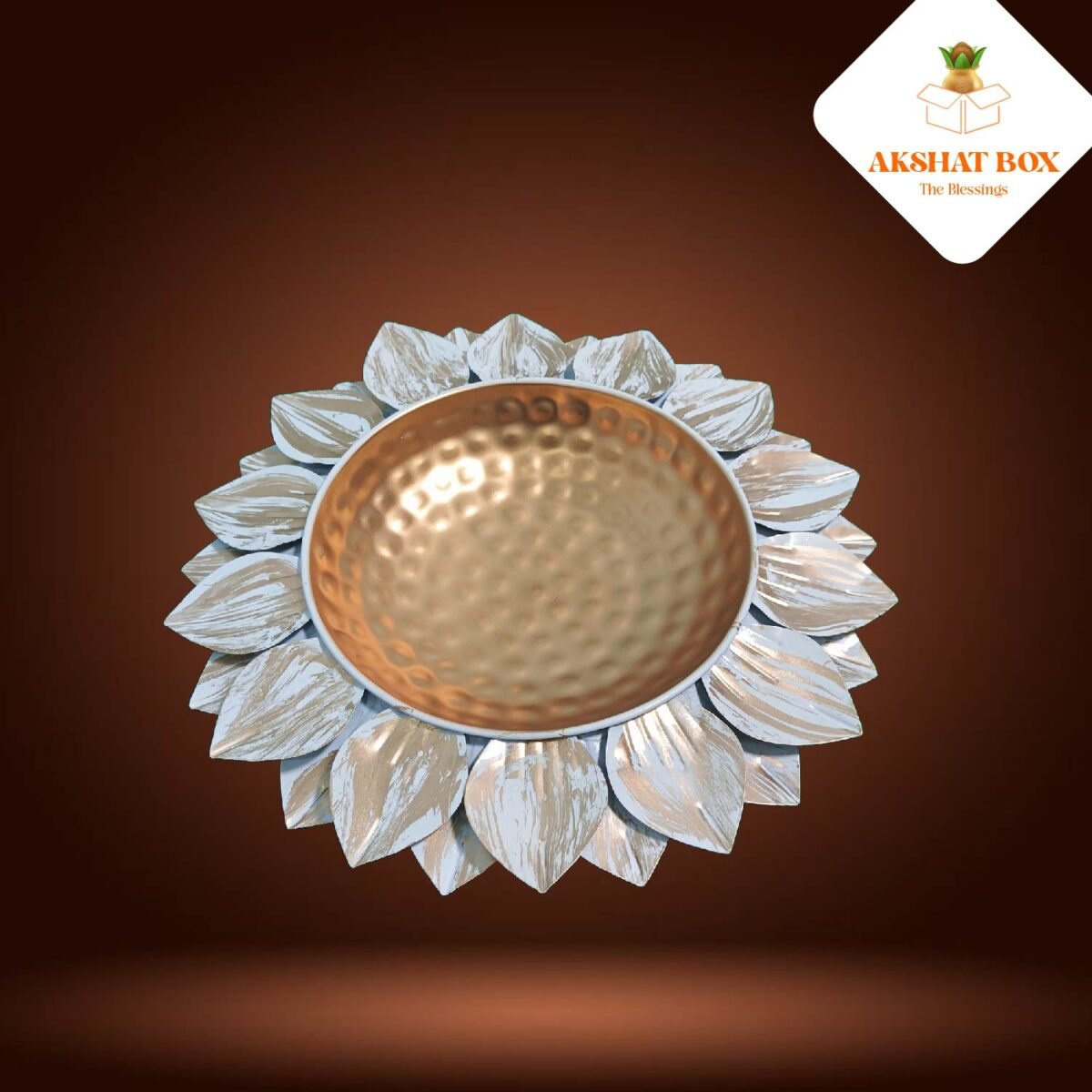 WHITE LOTUS BRASS  URLI - Image 3