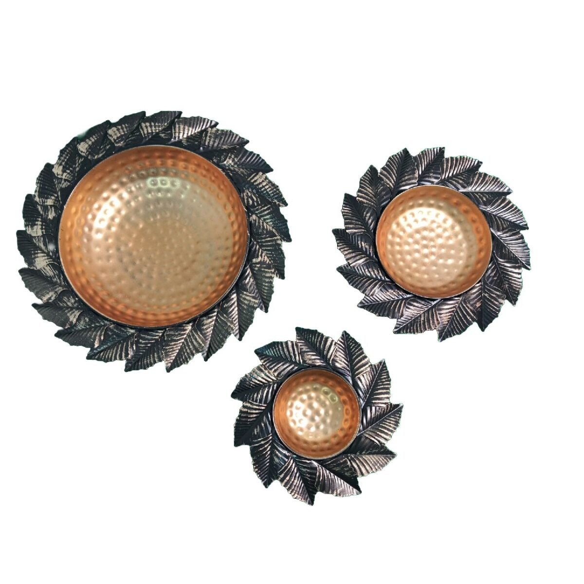 FLORAL LEAF SHAPE URLI Set Of Three - Image 2