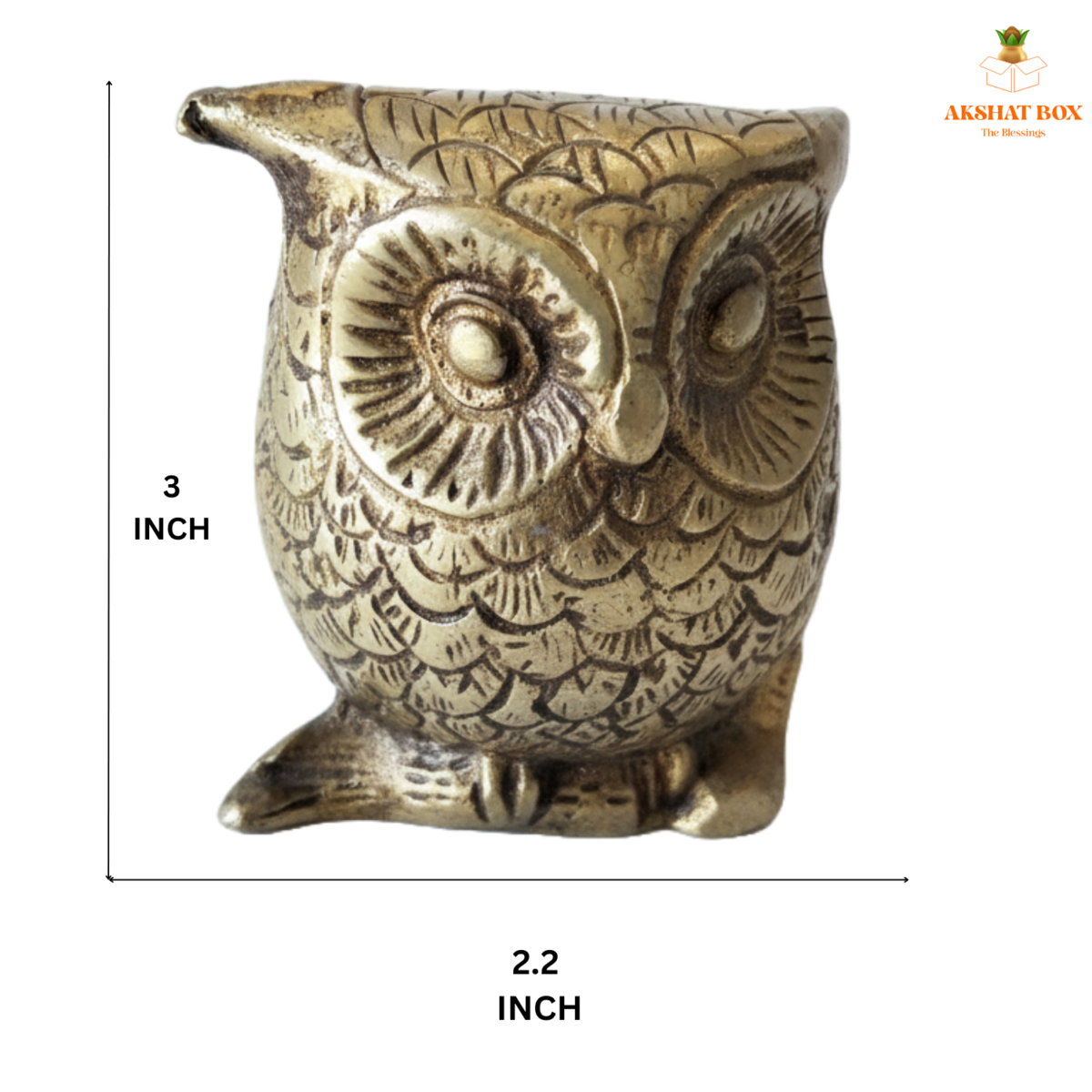 Feng Shui Owl Statue Vastu Statue Brass Owl - Image 3