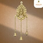 Brass  wall hanging Ganesha with 3 bell