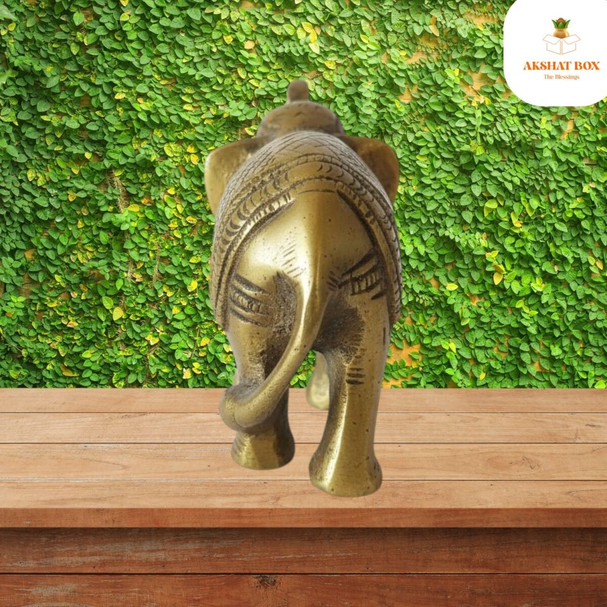 Antique Golden Brass Elephant Idol (3inch) - Image 7