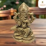 Brass Ganesh  Idol On Mouse