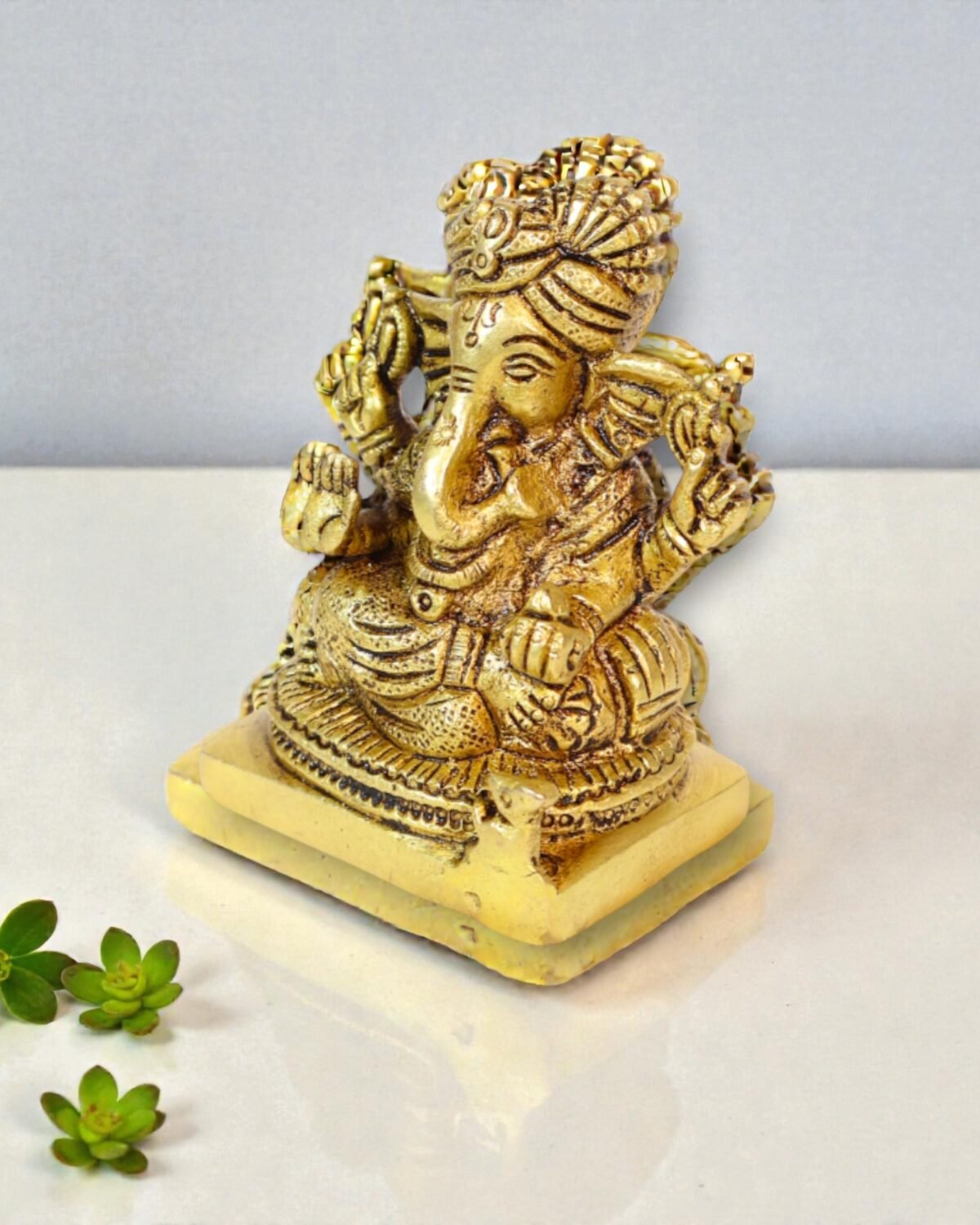 Ganesha Superfine Brass Idol – Divine Grace in Compact Form - Image 4