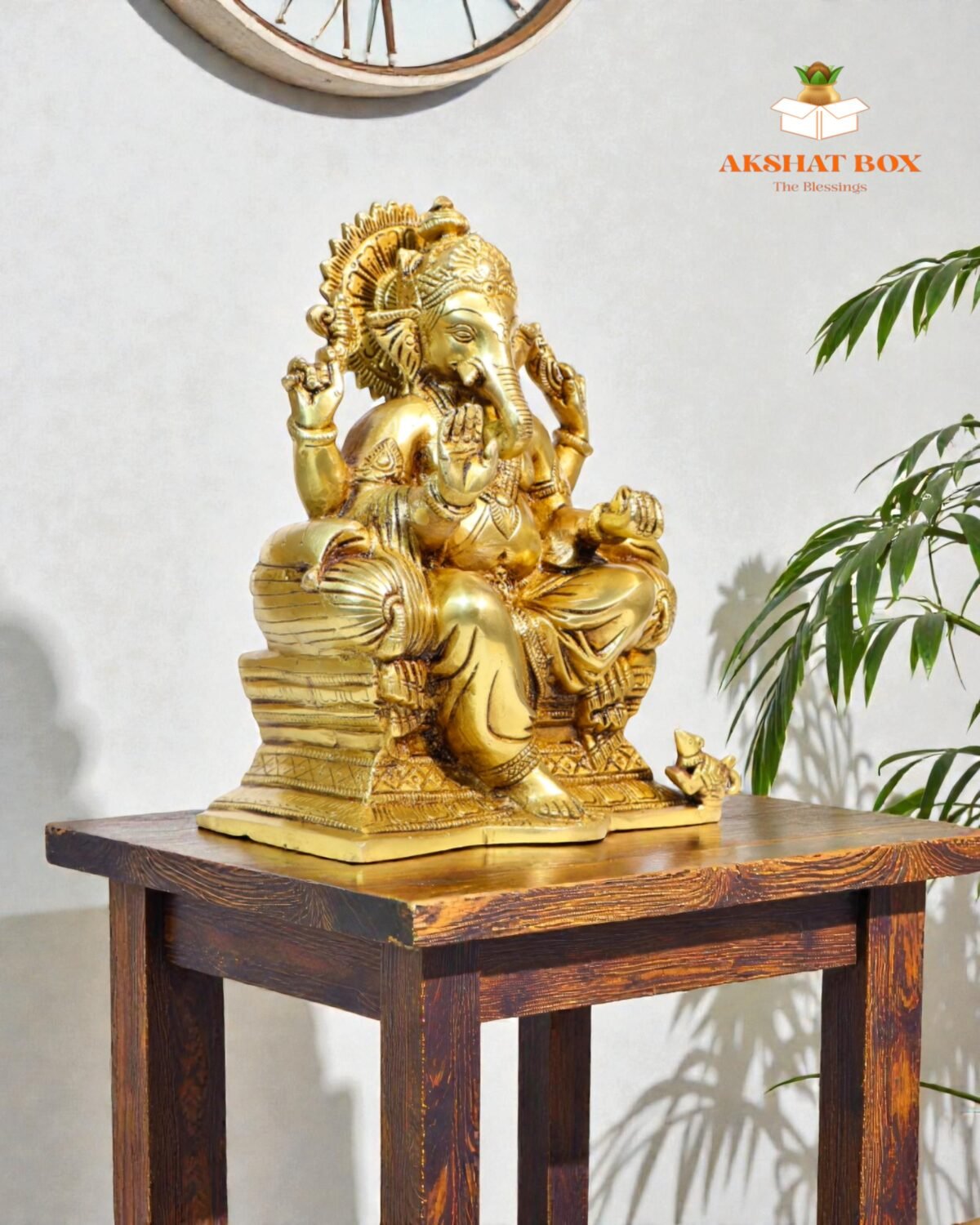 Super Fine Brass Ganapti Idol – Premium Temple Edition - Image 4