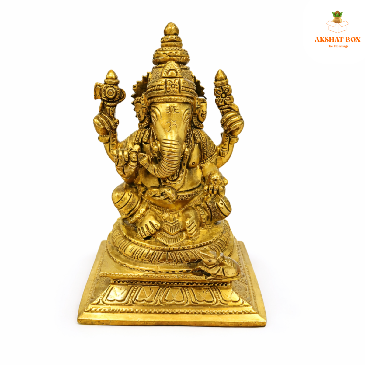 AKSHAT BOX BRASS GANESH IDOL - Image 3