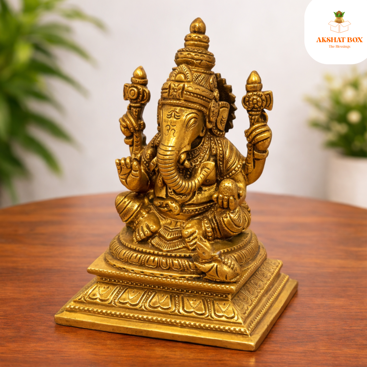 AKSHAT BOX BRASS GANESH IDOL - Image 5