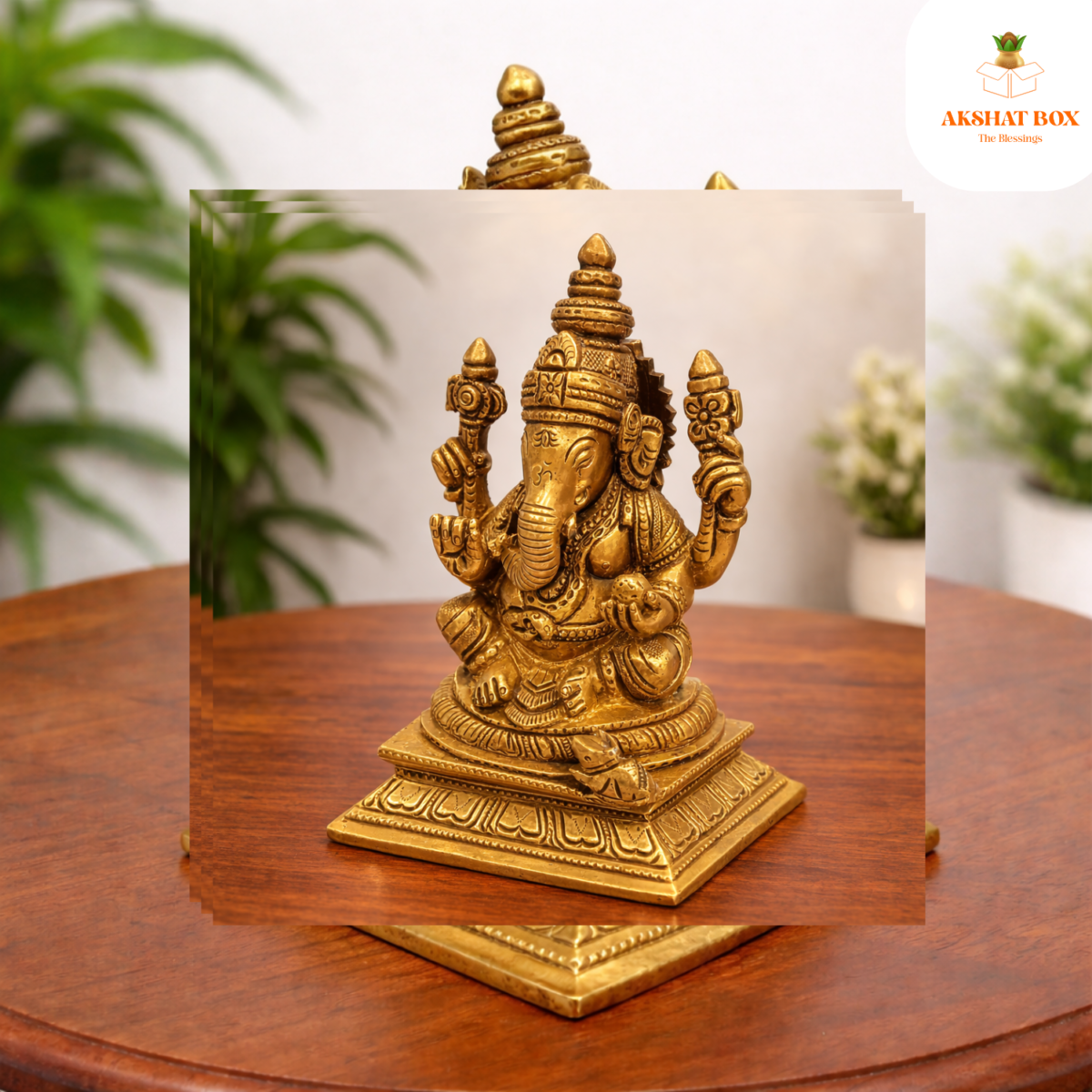 AKSHAT BOX BRASS GANESH IDOL - Image 6