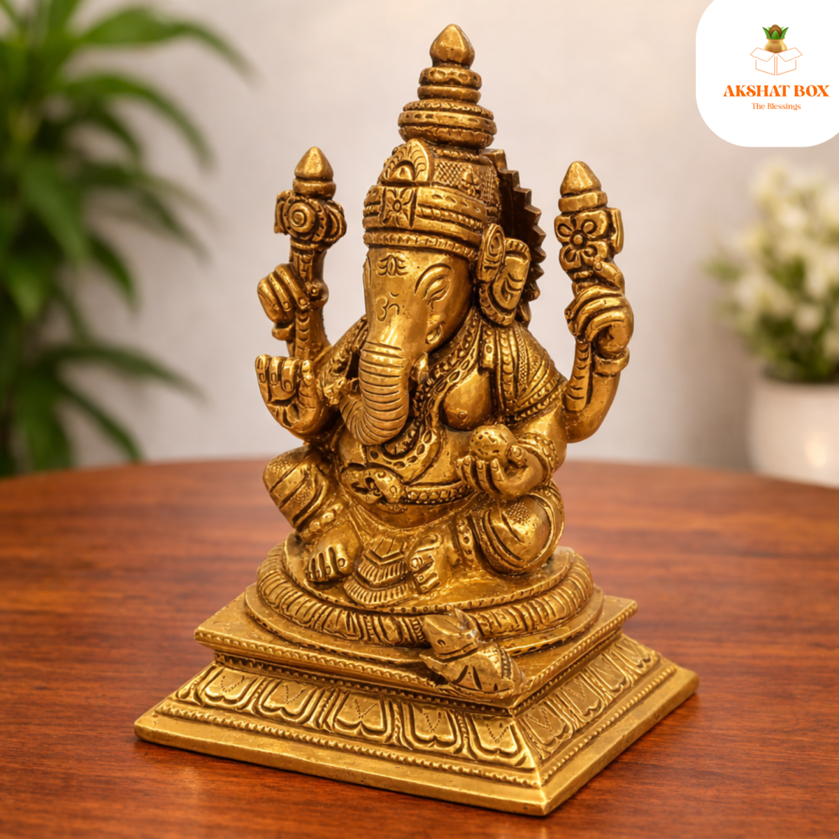 AKSHAT BOX BRASS GANESH IDOL - Image 7