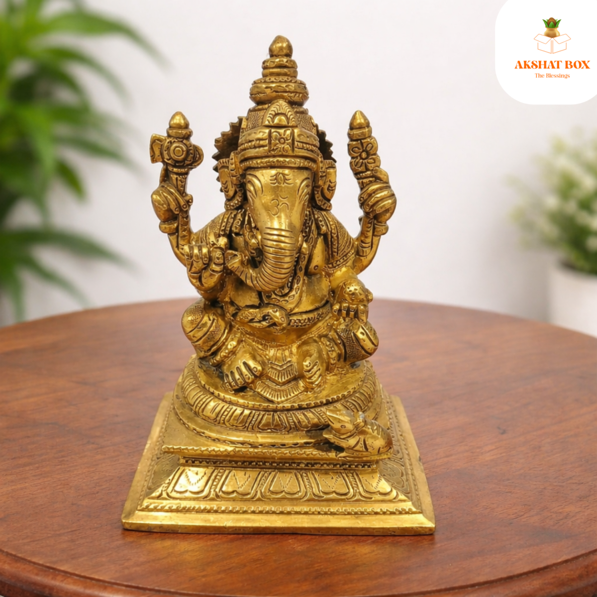 AKSHAT BOX BRASS GANESH IDOL - Image 8