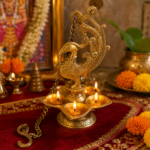 Brass Hanging Peacock Design panch mukhi diya