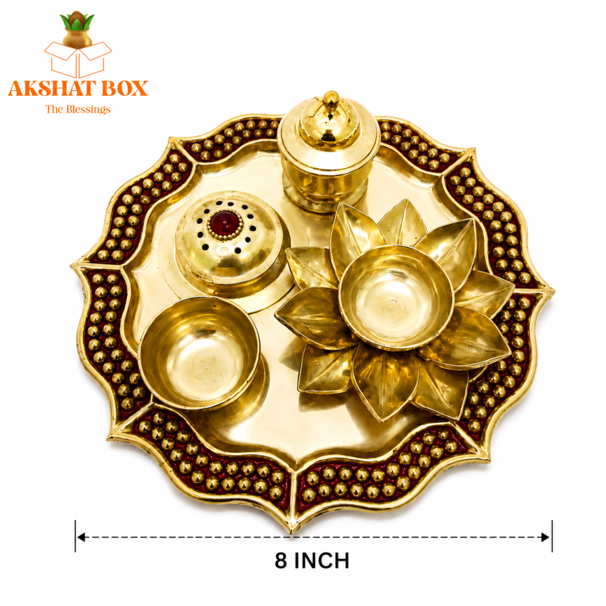Brass aarti Thali - Image 3