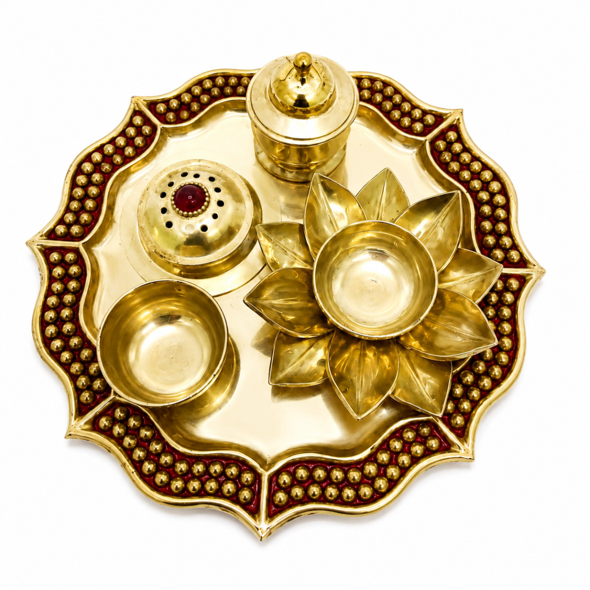 Brass aarti Thali - Image 5