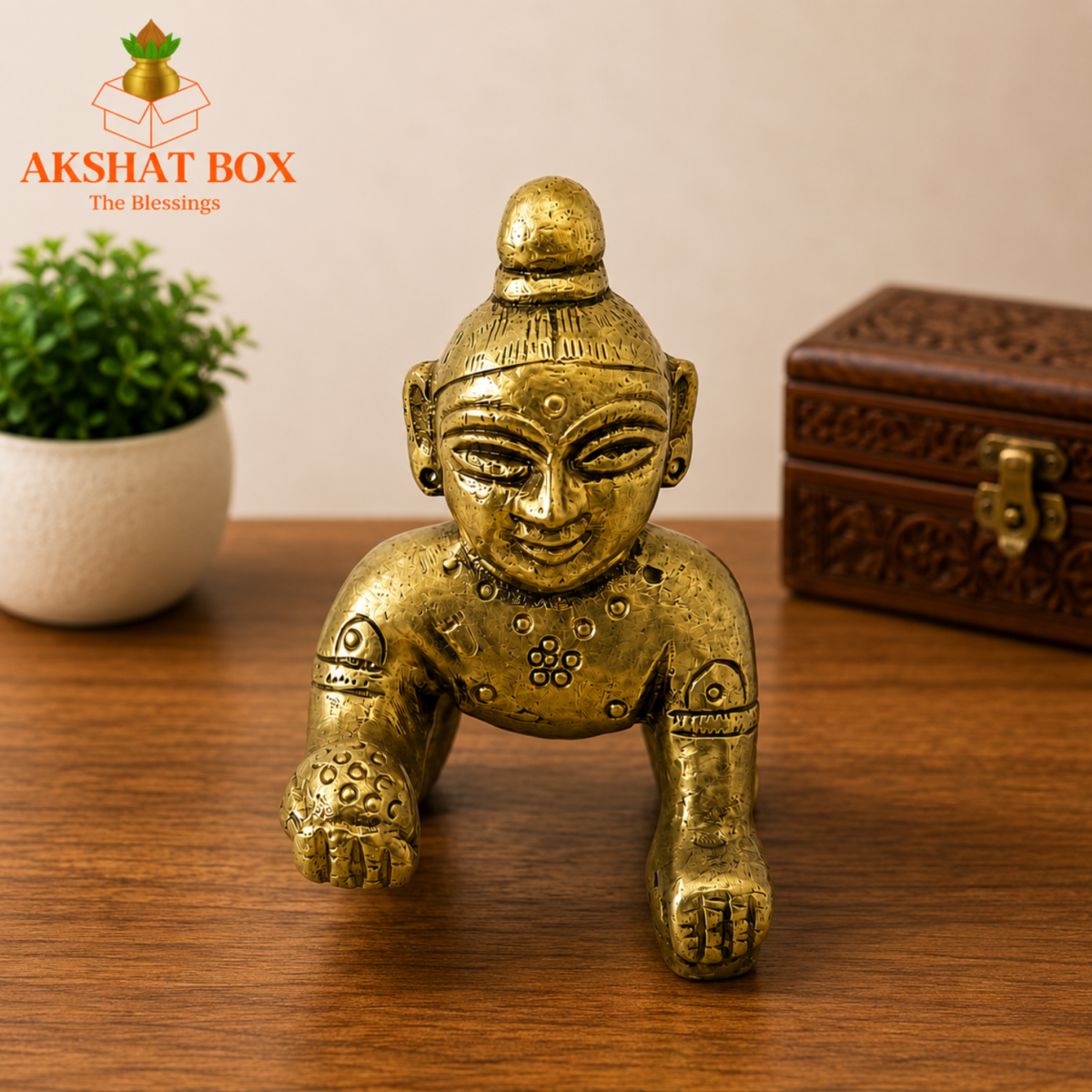 Laddu Gopal Brass Idol 2.3 Inch - Image 5