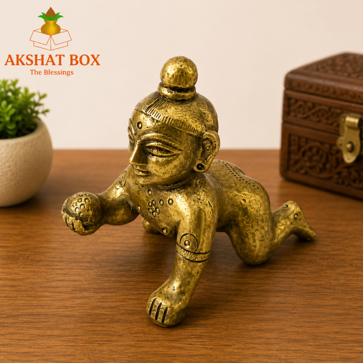 Laddu Gopal Brass Idol 2.3 Inch - Image 7