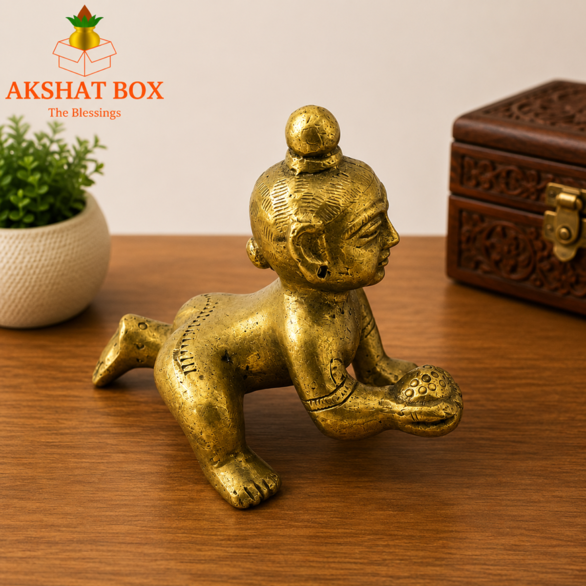 Laddu Gopal Brass Idol 2.3 Inch - Image 8